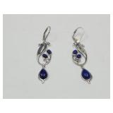 Sterling  Silver Earrings with Lapis