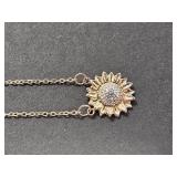 10 KG Over Jewelers Bronze Sunflower Necklace