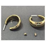 10 KG Over Jewelers Bronze Large Hoop Earrings