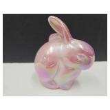 Pink Irridescent Fenton Glass Bunny