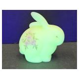 Uranium Fenton Hand Painted & Signed Bunny 3 1/2"h