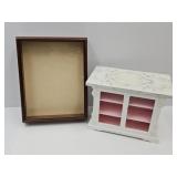 American Girl Cabinet  12 x 9.5" &  Picture Frames