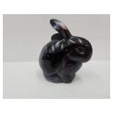 Fenton  Purple Slag Glass Bunny 3.5" L