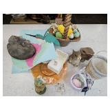 Ceramic Easter Basket w/Eggs, Easter Decor+