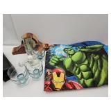 Mantel Clock, The Hulk KIds Blanket, Glassware