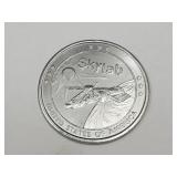 NASA Sky Lab Medallion From Space Flown Metal