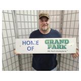 Metal OF GRAND PARK  Sign 36 x 9"