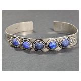 .925 Silver Lapis Lazuli Bracelet