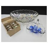 Zimmerman? Glass,Fruit Bowl, Napkin Rings