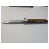 New 8" Quick Release Wood Handle Knife