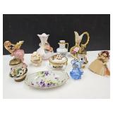 Lefton Vase, Nippon, & Vintage Glassware Lot