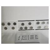 Five Each 2000 D,  2001 D, & 2003 D State Quarters