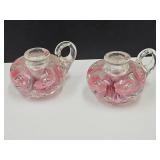 2 St Clair Glass Candle Holders