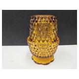 Vintage Amber Glass Fairy Lamp