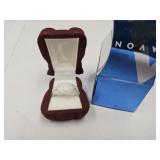 Sterling Silver Linked Hearts Ring SZ LG