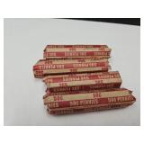 4 Rolls Wheat Penny Coins