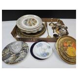 Silver Plate, Candle Holders, Flue Cover,+