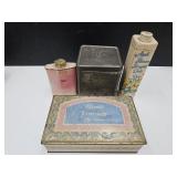 Vintage Tins, Whitmans, Liptons Tea, Cosy Talc+