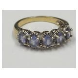 Ring Marked 925 Silver Ring Gold Tone SZ 7