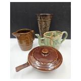 VTG Pottery PItcher, Covered Pot & Home Decor