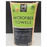 New 36 Pack Microfiber Cleaning  Rags 16" x 16"