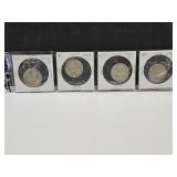 4 Silver Washington Quarter Coins See Dates