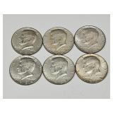 6-  40% Silver Kennedy Half Dollar Coins