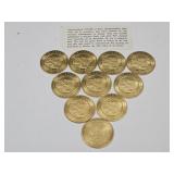 Lot of 10 Alaskan $1 Trade Coins Only 150,000 Made