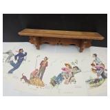 Wal Shelf &  Norman Rockwell Art Prints