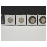 4 Silver Washington Quarter Coins See Dates
