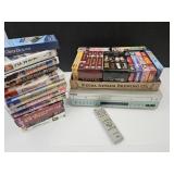 Go Video DVD & VHS Player w/VHS Tapes