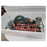 Tote w Christmas Lights, Ext,. Cords & Timer