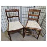 Antique Chairs, One is Rose Bask . One Eastlake?