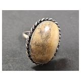 .925 Silver Sandstone Ring Size 11