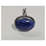 .925 Silver Blue Lapis Ring Size 6.5