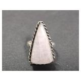 .925 Silver Quartz Ring Size 8