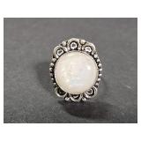 .925 Silver Moonstone Ring Size 8