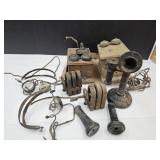 2 Antique Wall Phones,Candlestick Phone for Parts