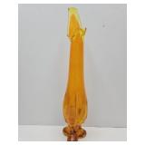 Vintage MCM Viking Glass Vase 18 1/4" high