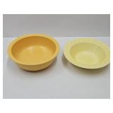 2 bowls Fiesta Ware &  Unmarked Bowl 9" & 9.5