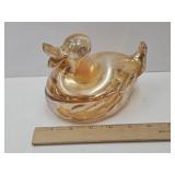 Marigold Carnival Peach Luster Duck On a Nest
