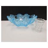 LG Wright MCM BLue Bowl 8.5" W & Tooth Picker