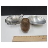 Antique Foot Darner,Silver Plate, Metal Bowl 6"W