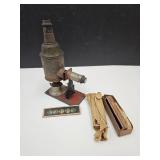 Primitive Stereoscope w/Glass Slides
