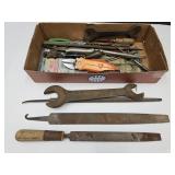 Lot of Vintage Files & Hand Tools Plum Bob+