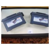 2 Plastic Ammo Boxes