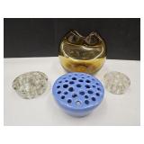 Flower Frogs &   Art Glass