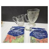 Jeannette Iris Pitcher, Christmas Tablecloth +