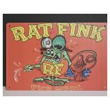 New Rat Fink Fire Dept Metal Sign 8" x 12"