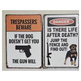 New No Trespassing Metal Signs 8" x 12"